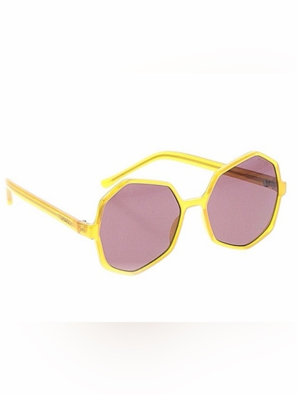 KOMONO Bonnie Milky Honey Sunglasses NEW yellow gold geometric UV400